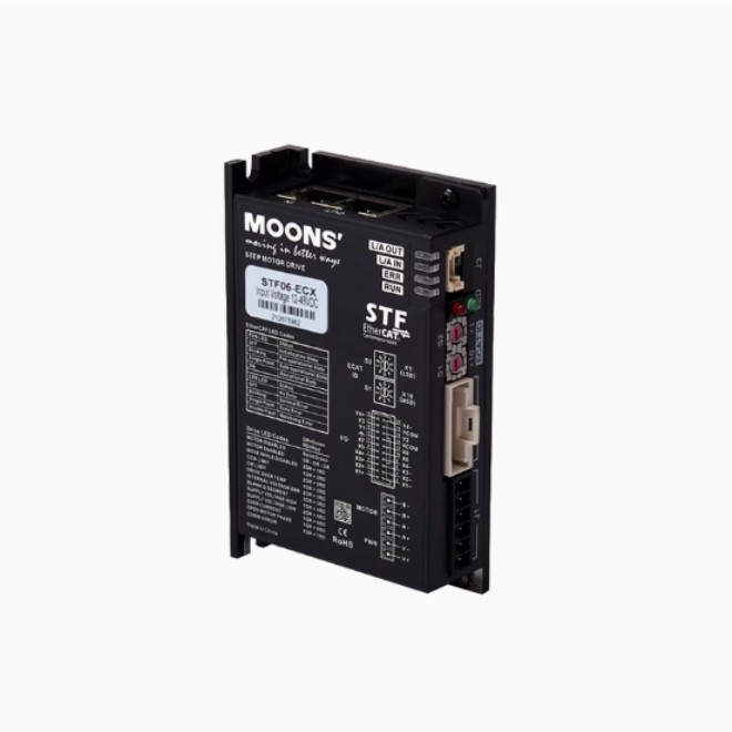 MOONS 버스 제어형 스테퍼 모터 드라이버 STF03-C CANopen Modbus TCP EtherCAT 485 제품 이미지