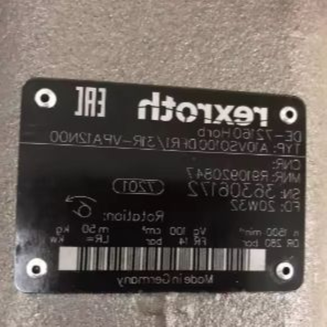 R910920847 A10VSO100DFR131R-VPA12N00 A 신품 플런저 펌프 제품 이미지
