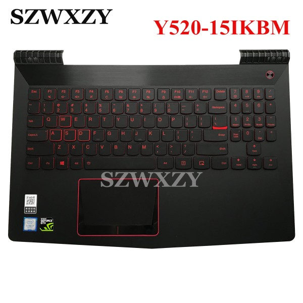 Lenovo Legion Y520-15IKBM Palmrest 케이스 상단 커버 백라이트 미국 키보드 카드 리더기 포트 없음 용 새 제품 5CB0P24386 제품 이미지