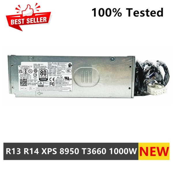 Dell Alienware R13 XPS 8950 T3660 1000W 전원 공급 장치 RD0G0 R61D8 43YPM AC1000EPS-00 제품 이미지