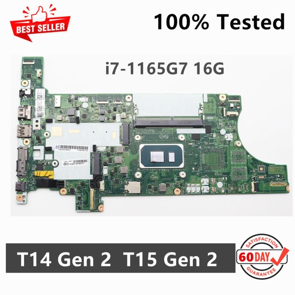 Lenovo ThinkPad T14 Gen 2 노트북 마더 보드 i7-1165G7 CPU 16G RAM NM-D352 5B21M82579 용 원본 제품 이미지