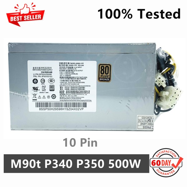레노버 씽크스테이션용 전원 공급 장치, M90t P340 500W, 5P50V03181 5P51D77197 HK600-11PP PCK010 10 핀 테스트 제품 이미지