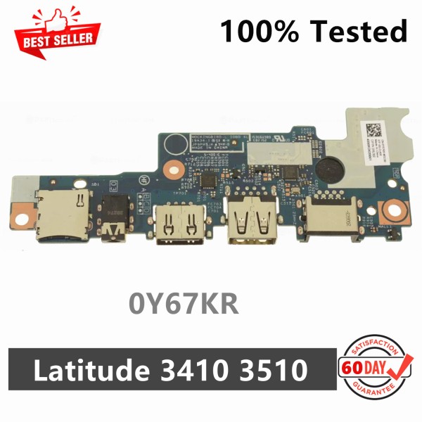 델 래티튜드 3410 노트북 오른쪽 IO 회로 보드 SD 슬롯 오디오 USB RJ45 포트 0Y67KR 제품 이미지