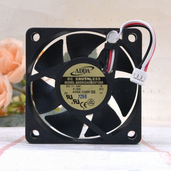 ADDA 24V 0.19A AG0624UB207200 6020 인버터 6cm 정지 경고 팬용 H 1개 제품 이미지
