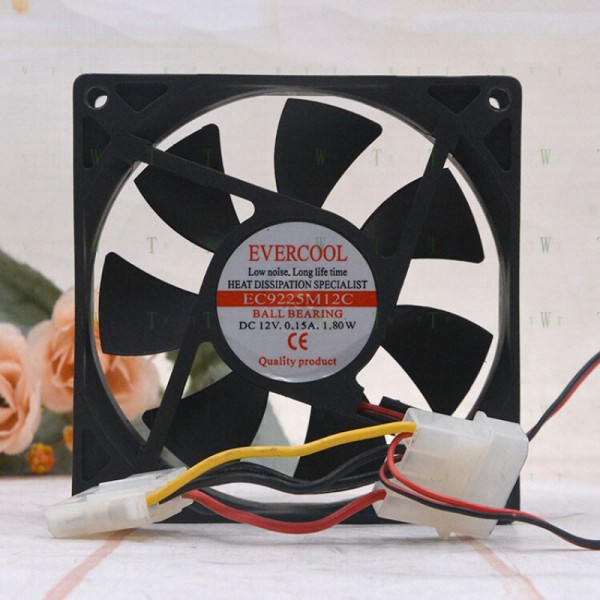 H1개 EVERCOOL 9025 12v 0.15A EC9225M12C 초저소음 전원 공급 장치 냉각 팬 제품 이미지