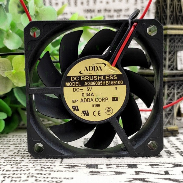 H1개 ADDA AG06005HB159100 6015 DC5V 0.34A 2선 6CM 냉각 팬 제품 이미지