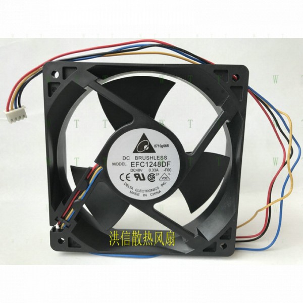 델타 팬용 H 1 PCS EFC1248DF -F00 DC 48V 0.33A 12032 12CM 4 핀 냉각 제품 이미지