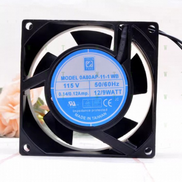 오리온 팬용 H 1 PCS 0A80AP-11-1 WB AC115V 0.12A 8038 8cm 2선 알루미늄 프레임 제품 이미지