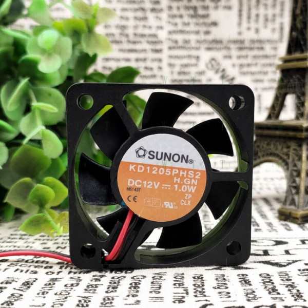 SUNON KD1205PHS2 5015 DC12V 1.7W 2선 5cm 무소음 냉각 팬용 H 1개 제품 이미지