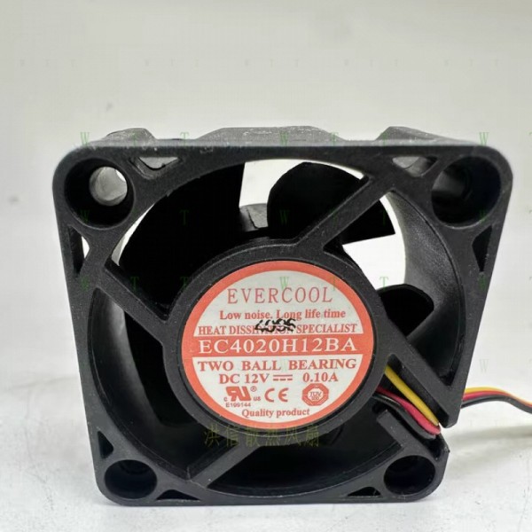 EVERCOOL 팬용 H 1 PCS EC4020H12BA DC12V 0.10A 4CM 4020MM 2선 냉각 제품 이미지