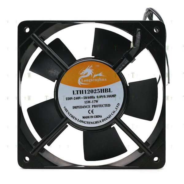 HAC 알루미늄 쉘 LTH12025HBL 12CM 220V 15W 0.09A 이중 볼 팬 제품 이미지