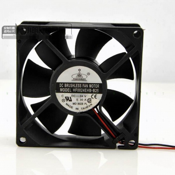 H1개 YIHAKBJI HF0824EHB-B25 8025 24v 0.30A 의류 건조기 증폭기 냉각 팬용 제품 이미지