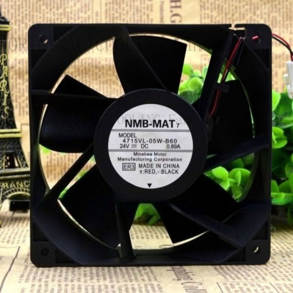 NMB 4715VL-05W-B60 DC 24V 0.89A 12cm 2선 인버터 냉각 팬 12038용 B+ 1개 제품 이미지
