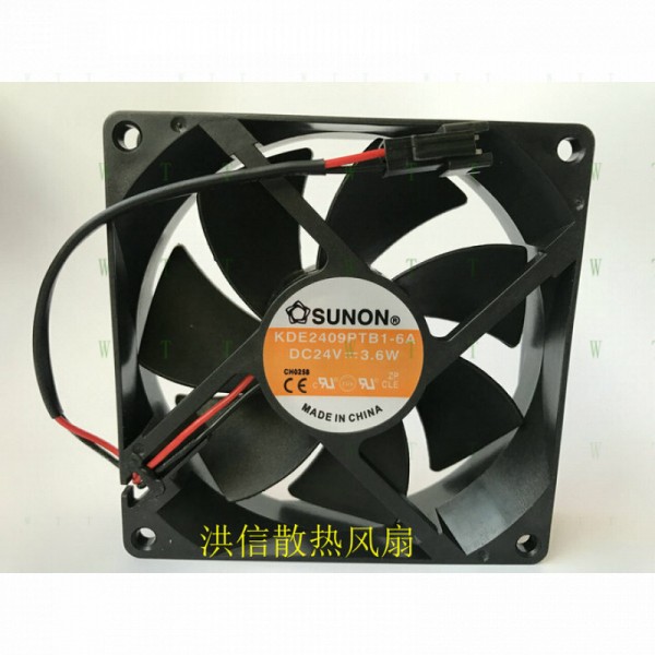 SUNON 팬용 H 1개 KDE2409PTB1-6A DC 24V 3.6W 2 핀 929225mm 냉각 제품 이미지