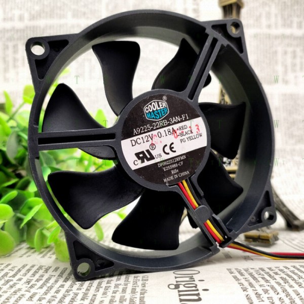 H1개 쿨러 마스터 A9225-22RB-3AN-F1 9cm 12V 0.18A 3선 원형 팬 9025 제품 이미지