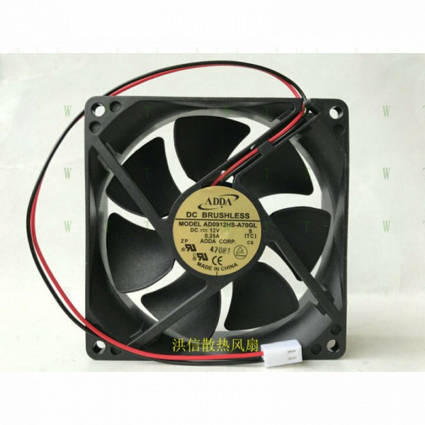 H1 PCS ADDA 팬 AD0912HS-A70GL DC 12V 0.25A 9CM 2 핀 냉각 제품 이미지