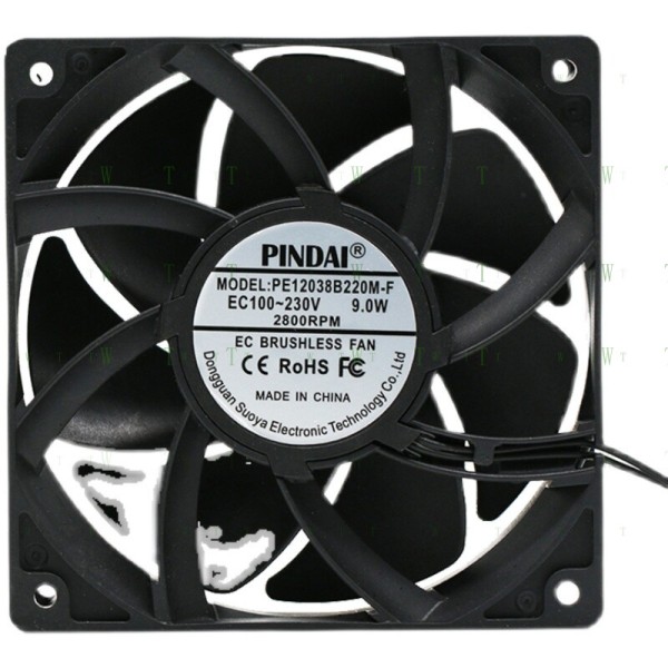 PINDAI PE12038B220M-F AC100-230V 12CM IP68 방수 축류 냉각 팬용 H 1개 제품 이미지