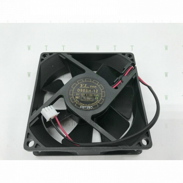 YaLnFAN 팬용 H 1 PCS D80SH-12 DC 12V 0.18A 8025 8CM 2선 3핀 냉각 제품 이미지