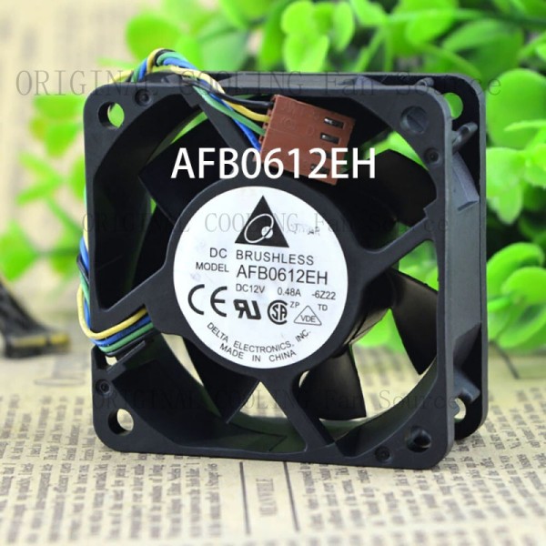 B+ FOR Delta 축류 팬 AFB0612EH 12VDC 0.48A 606025mm 3선 캐비닛 냉각 제품 이미지
