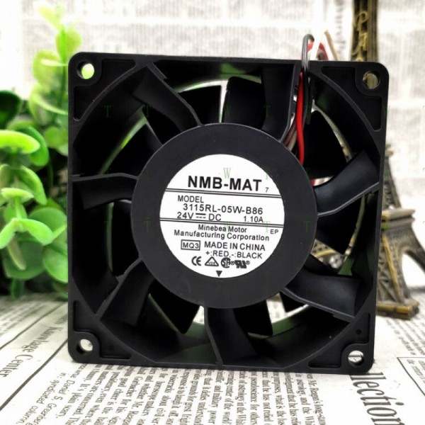 H1개 NMB-MAT 3115RL-05W-B86 24V DC 1.10A 8cm 8038 인버터 냉각 팬. 제품 이미지