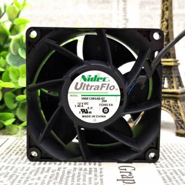 H1개 NIDEC V80E12BGA5-07 8038 12V 1.4A 8cm 강력한 냉각 팬 제품 이미지