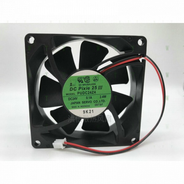 H1 PCS 서보 팬용 PUDC24Z4 DC 24V 0.1A 8cm 8025 2핀 냉각 제품 이미지