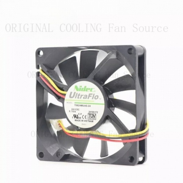 BFOR Nidec T0824MUA5-24 축형 팬 DC 24V 0.18A 80X80X15MM 3핀 냉각 제품 이미지