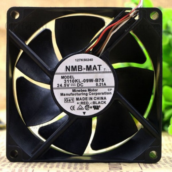B+ NMB 3110KL09WB75 24.5V 0.21A 8CM 8025 4선 섀시 냉각 산업용 팬용 제품 이미지