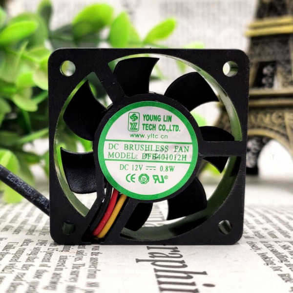 H1개 Yonglin DFB401012H DC12V 0.8W 4CM 이중 볼 서버 냉각 팬 제품 이미지