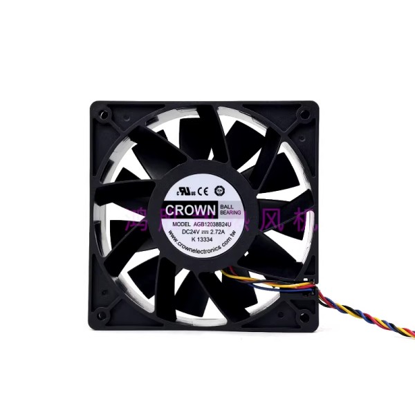 크라운 AGB12038B24U DC24V 2.72A 12CM 냉각 팬용 H 1개 제품 이미지