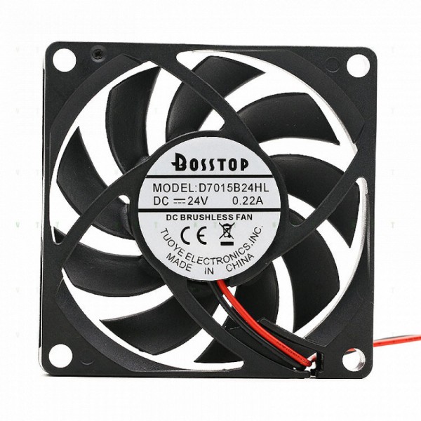 Hfor BOSSTOP D7015B24HL 7CM 24V 0.22A 내구성이 뛰어난 듀얼 볼 산업용 냉각 팬 제품 이미지