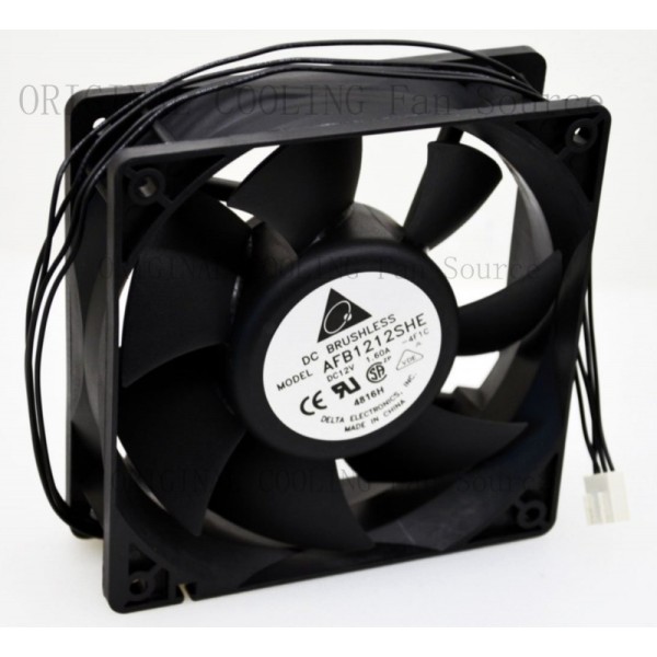 B+ 델타 AFB1212SHE 4핀 PWM 서버 케이스 수냉식 팬 151CFM 120mmx38mm용 제품 이미지