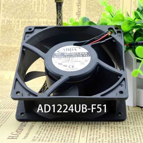 H신품 밀봉형 서버 드라이버 팬 AD1224UB-F51 24VDC 0.40A 12012038MM ADDA 라디에이터용 제품 이미지