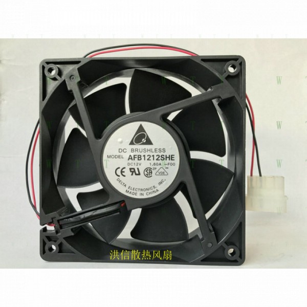 델타 팬용 H 1 PCS AFB1212SHE DC12V 1.60A 12038 12CM 2선 섀시 제품 이미지