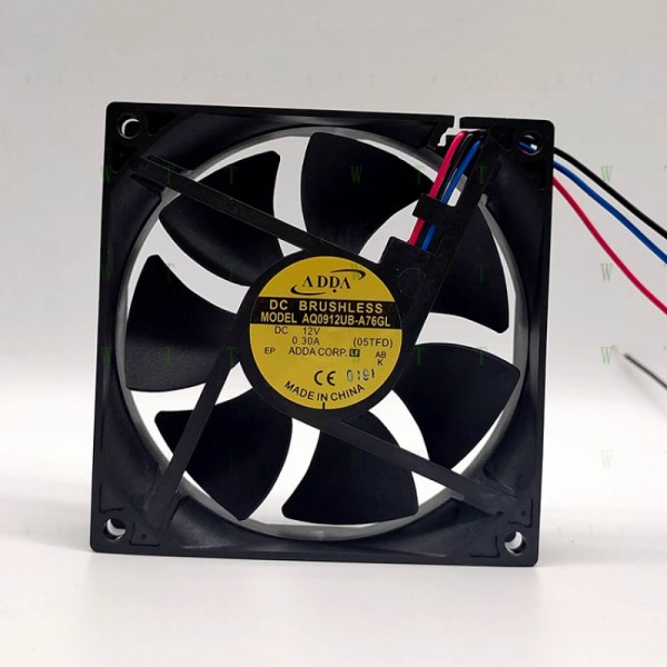H1 PCS ADDA 팬 AQ0912UB-A76GL DC12V 0.30A 9025 9CM 3선 냉각 제품 이미지