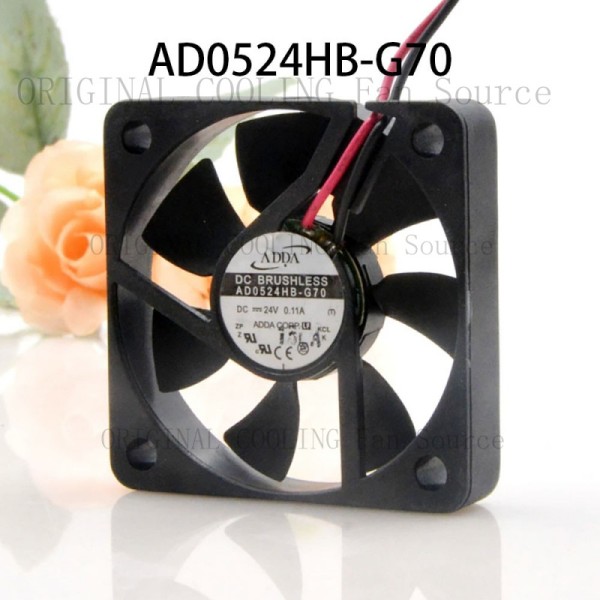 ADDA 팬용 B+ 저에너지 저소음 냉각 DC 24V 0.11A 505010MM 2선 AD0524HB-G70 제품 이미지