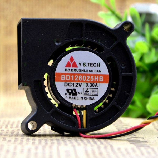 Y.S.TECH BD126025HB 6CM 12V 0.30A 터빈 냉각 팬용 H 1개 제품 이미지