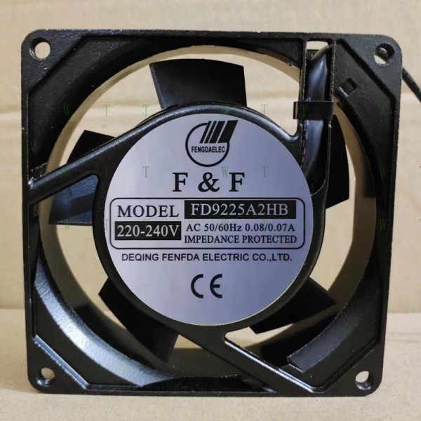 H1개 F&F 팬용 FD9225A2HB AC220V 9CM 2선 알루미늄 프레임 냉각 제품 이미지