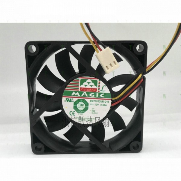 마법의 팬용 H 1 PCS MGT7012UR-O15 DC12V 0.58A 7CM 7015MM 3핀 냉각 제품 이미지