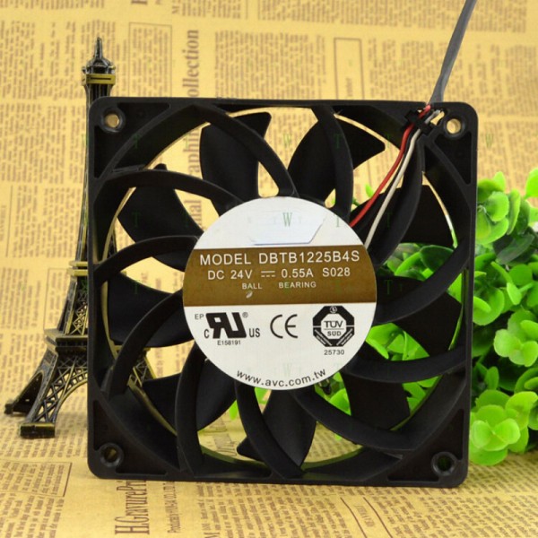 HFOR AVC DBTB1225B4S 12CM 124V 0.55A 3라인 고풍량 팬 제품 이미지