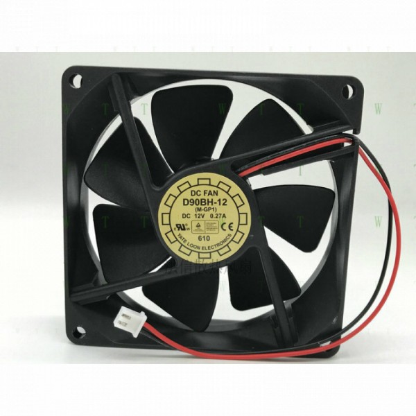 YATE LOON 팬용 H 1 PCS D90BH-12 DC 12V 0.27A 9025 9cm 2핀 제품 이미지