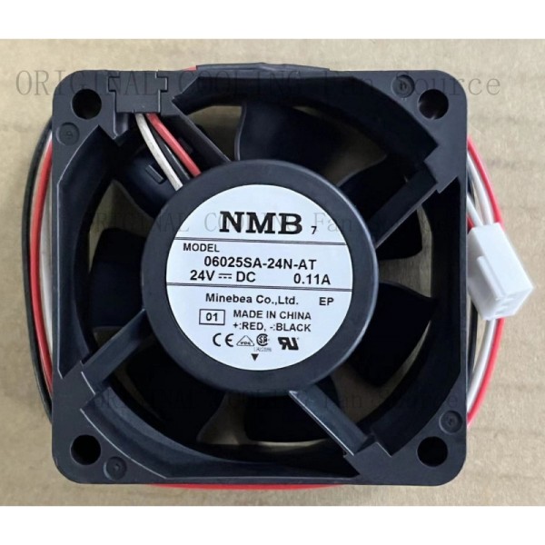 NMB 06025SA-24N-AT 24V DC 0.11A 3선 606025mm 장비 팬용 B+ 1개 제품 이미지