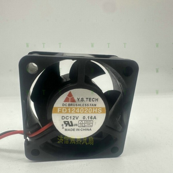 Y.S.TECH 팬용 H 1 PCS FD124020HS DC12V 0.16A 4CM 2선 냉각 제품 이미지