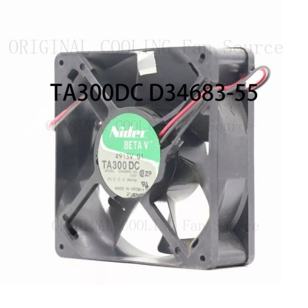 H신품 밀봉형 TA300DC D34683-55 Nidec 라디에이터용 섀시 팬 DC 12V 0.08A 80x80x25mm 제품 이미지