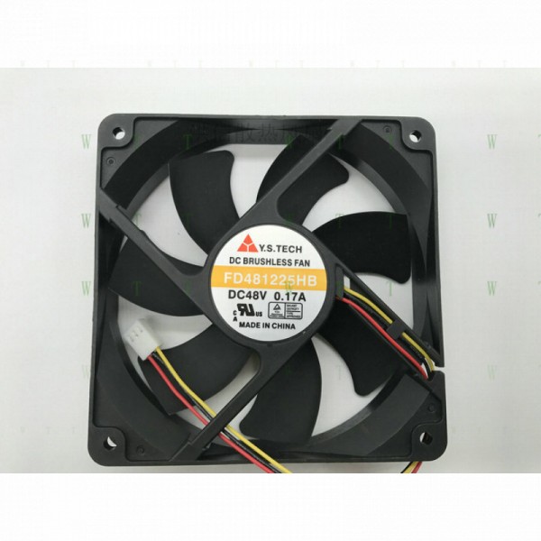 Y.S.TECH 팬용 H 1 PCS FD481225HB 12CM DC 48V 0.17A 3핀 120×120×25mm 냉각 제품 이미지