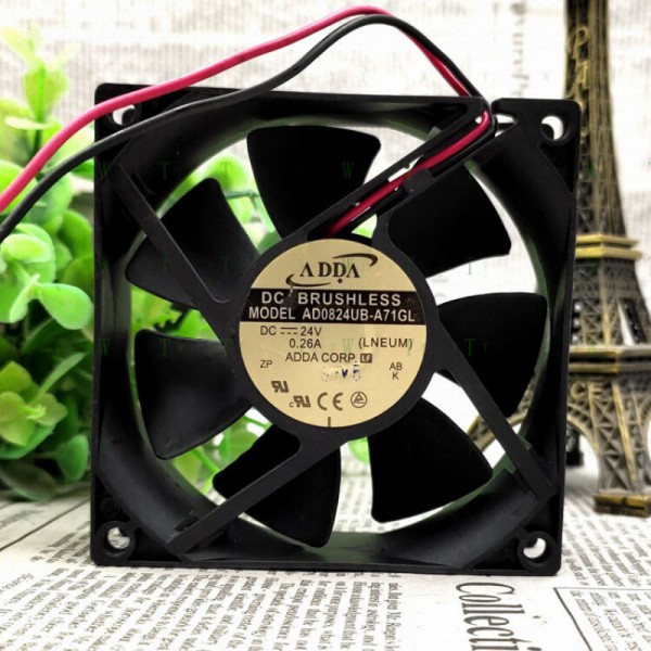 H1개 ADDA AD0824UB-A71GL8025 8 cm DC 24V 0.56A 베어링 팬 냉각 제품 이미지