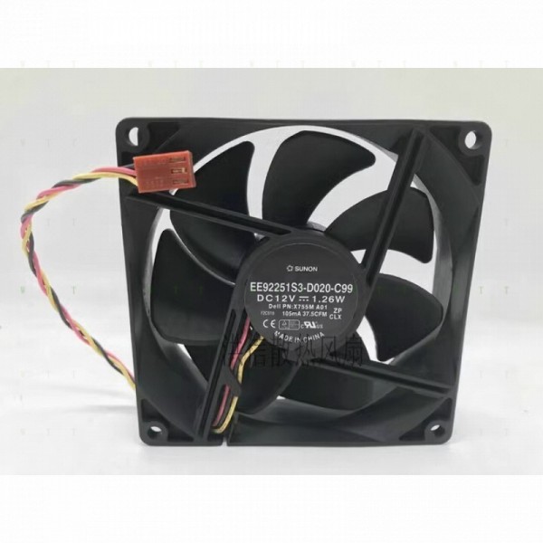 SUNON EE92251S3-D020-C99 12V 1.26W Dell PN:X755M A01 냉각 팬용 H 1개 제품 이미지