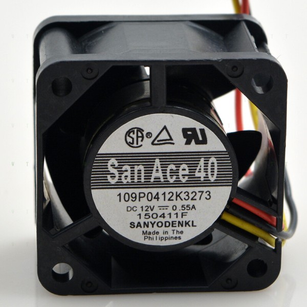 H1개 산요 SANACE 40 4cm 12V 0.55A 109P0412K3273 고압력 팬 제품 이미지