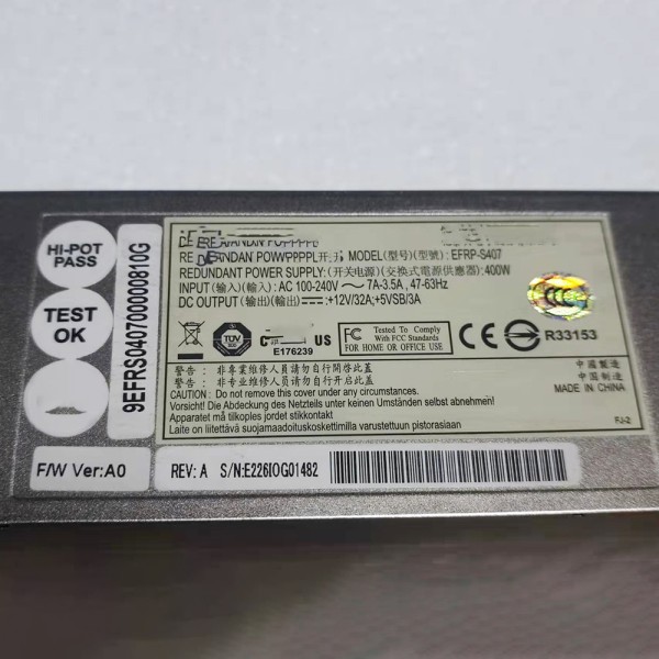 Fortinet 1000c 400w AC 전원 공급 장치 EFRP-S407용 제품 이미지