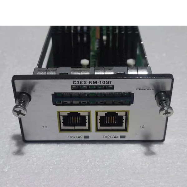 Cisco 2포트 10기가비트 RJ45 인터페이스 카드의 경우 3750X C3KX-NM-10GT에 사용됩니다 제품 이미지